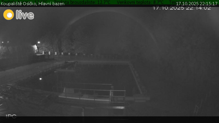 Koupaliště Osíčko - Hlavní bazen - 17.10.2025 v 22:15 Koupaliště Osíčko - Hlavní bazen - 17.10.2025 v 22:15