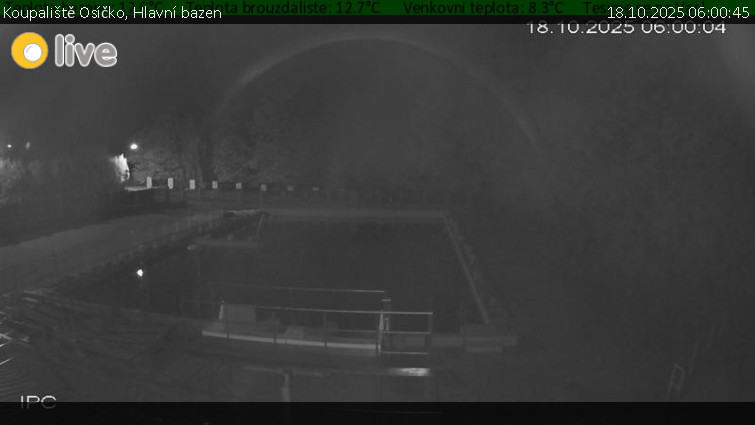 Koupaliště Osíčko - Hlavní bazen - 18.10.2025 v 06:00 Koupaliště Osíčko - Hlavní bazen - 18.10.2025 v 06:00