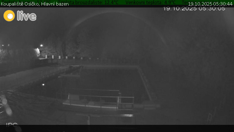 Koupaliště Osíčko - Hlavní bazen - 19.10.2025 v 05:30 Koupaliště Osíčko - Hlavní bazen - 19.10.2025 v 05:30