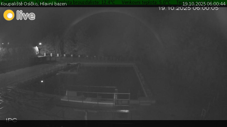 Koupaliště Osíčko - Hlavní bazen - 19.10.2025 v 06:00 Koupaliště Osíčko - Hlavní bazen - 19.10.2025 v 06:00