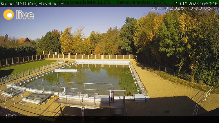 Koupaliště Osíčko - Hlavní bazen - 20.10.2025 v 10:30 Koupaliště Osíčko - Hlavní bazen - 20.10.2025 v 10:30