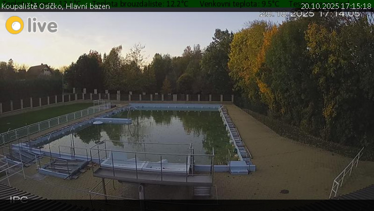 Koupaliště Osíčko - Hlavní bazen - 20.10.2025 v 17:15 Koupaliště Osíčko - Hlavní bazen - 20.10.2025 v 17:15