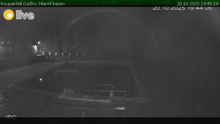 Koupaliště Osíčko - Hlavní bazen - 20.10.2025 v 19:45 Koupaliště Osíčko - Hlavní bazen - 20.10.2025 v 19:45