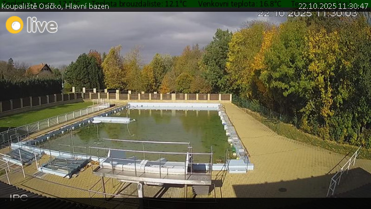 Koupaliště Osíčko - Hlavní bazen - 22.10.2025 v 11:30 Koupaliště Osíčko - Hlavní bazen - 22.10.2025 v 11:30