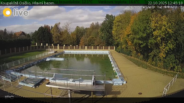 Koupaliště Osíčko - Hlavní bazen - 22.10.2025 v 12:45 Koupaliště Osíčko - Hlavní bazen - 22.10.2025 v 12:45