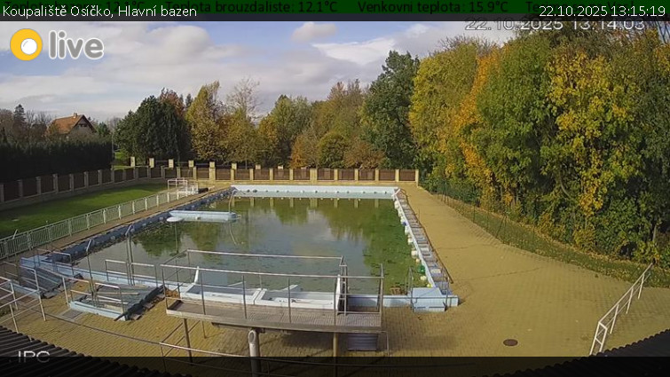 Koupaliště Osíčko - Hlavní bazen - 22.10.2025 v 13:15 Koupaliště Osíčko - Hlavní bazen - 22.10.2025 v 13:15