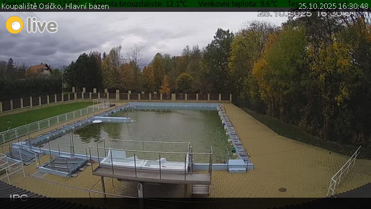 Koupaliště Osíčko - Hlavní bazen - 25.10.2025 v 16:30 Koupaliště Osíčko - Hlavní bazen - 25.10.2025 v 16:30
