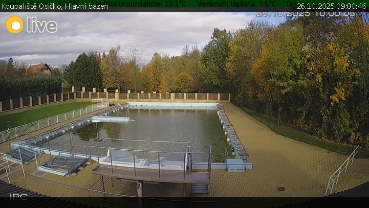 Koupaliště Osíčko - Hlavní bazen - 26.10.2025 v 09:00 Koupaliště Osíčko - Hlavní bazen - 26.10.2025 v 09:00
