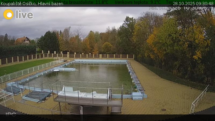 Koupaliště Osíčko - Hlavní bazen - 28.10.2025 v 09:30 Koupaliště Osíčko - Hlavní bazen - 28.10.2025 v 09:30