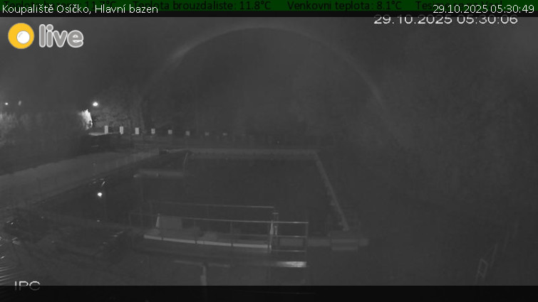 Koupaliště Osíčko - Hlavní bazen - 29.10.2025 v 05:30 Koupaliště Osíčko - Hlavní bazen - 29.10.2025 v 05:30