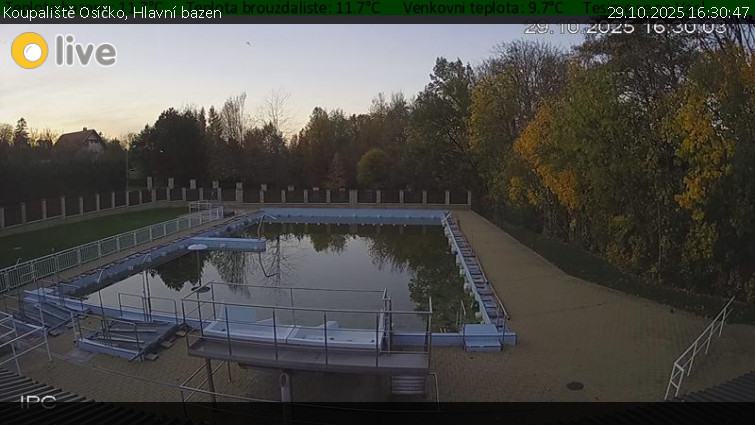 Koupaliště Osíčko - Hlavní bazen - 29.10.2025 v 16:30 Koupaliště Osíčko - Hlavní bazen - 29.10.2025 v 16:30