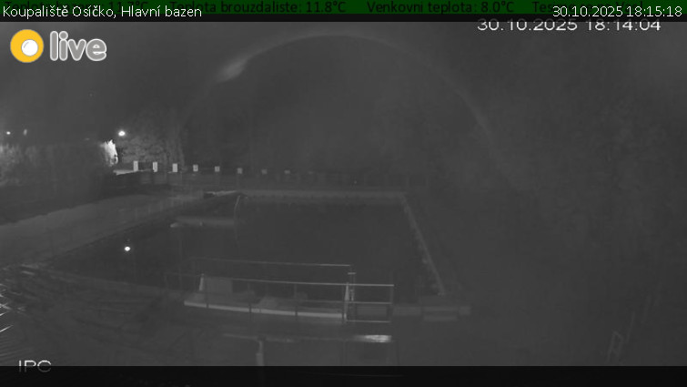 Koupaliště Osíčko - Hlavní bazen - 30.10.2025 v 18:15 Koupaliště Osíčko - Hlavní bazen - 30.10.2025 v 18:15