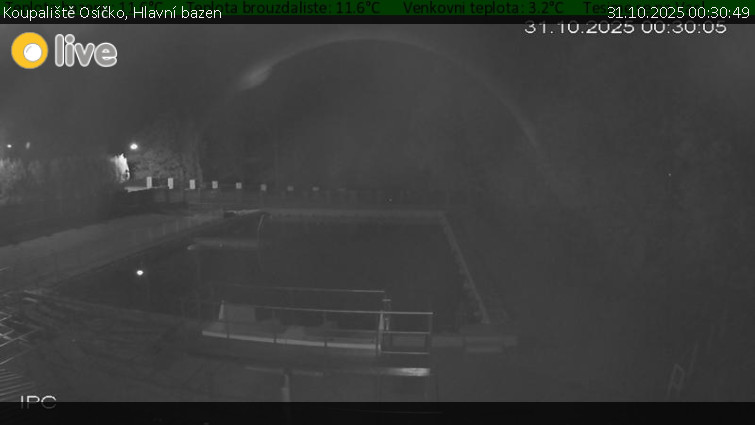 Koupaliště Osíčko - Hlavní bazen - 31.10.2025 v 00:30 Koupaliště Osíčko - Hlavní bazen - 31.10.2025 v 00:30