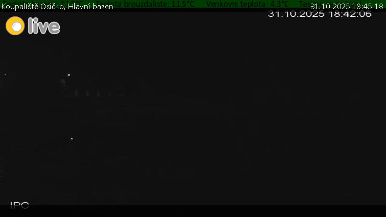 Koupaliště Osíčko - Hlavní bazen - 31.10.2025 v 18:45 Koupaliště Osíčko - Hlavní bazen - 31.10.2025 v 18:45