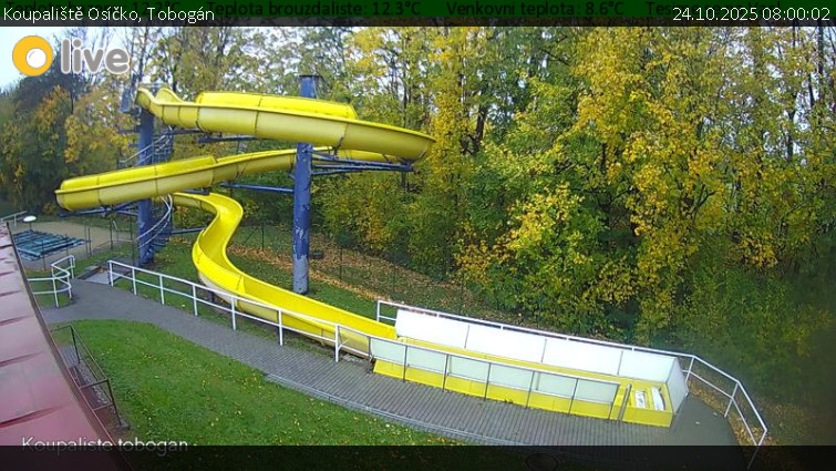 Koupaliště Osíčko - Tobogán - 24.10.2025 v 08:00 Koupaliště Osíčko - Tobogán - 24.10.2025 v 08:00