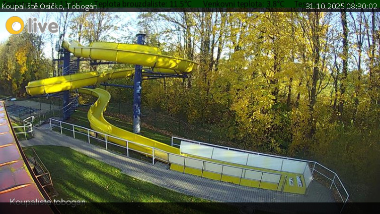 Koupaliště Osíčko - Tobogán - 31.10.2025 v 08:30 Koupaliště Osíčko - Tobogán - 31.10.2025 v 08:30