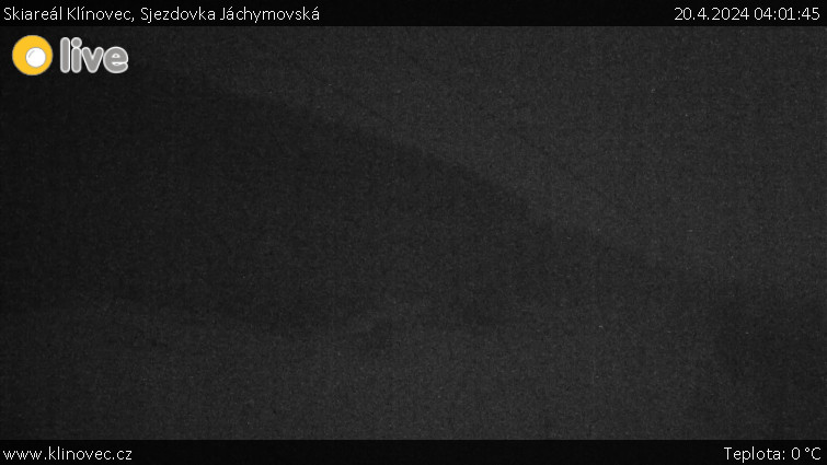 Skiareál Klínovec - Sjezdovka Jáchymovská, lanovka Prima Express - 20.4.2024 v 04:01
