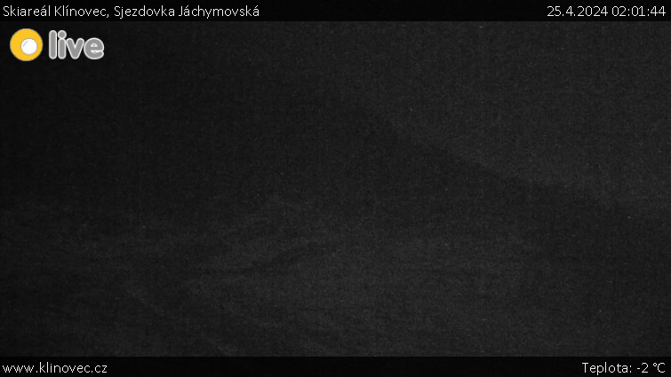 Skiareál Klínovec - Sjezdovka Jáchymovská, lanovka Prima Express - 25.4.2024 v 02:01