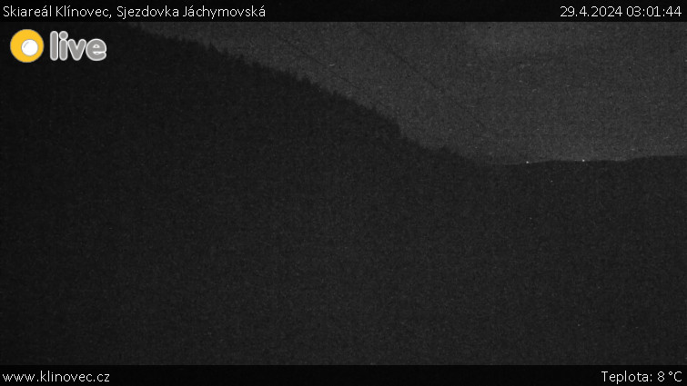 Skiareál Klínovec - Sjezdovka Jáchymovská, lanovka Prima Express - 29.4.2024 v 03:01