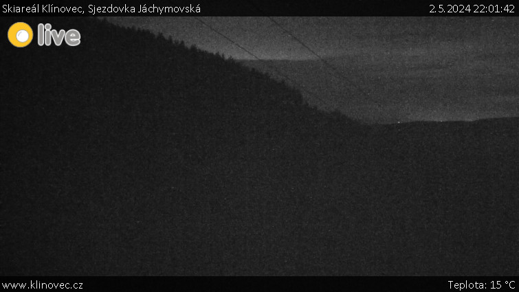 Skiareál Klínovec - Sjezdovka Jáchymovská, lanovka Prima Express - 2.5.2024 v 22:01