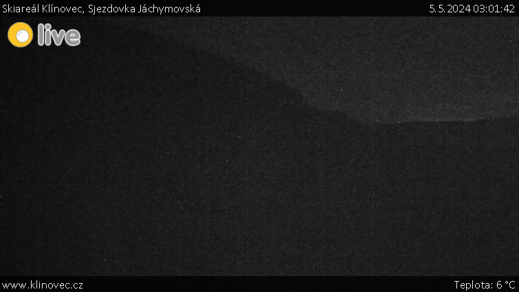 Skiareál Klínovec - Sjezdovka Jáchymovská, lanovka Prima Express - 5.5.2024 v 03:01
