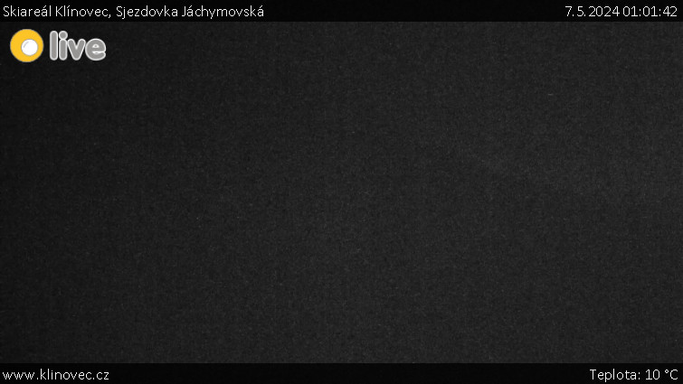 Skiareál Klínovec - Sjezdovka Jáchymovská, lanovka Prima Express - 7.5.2024 v 01:01