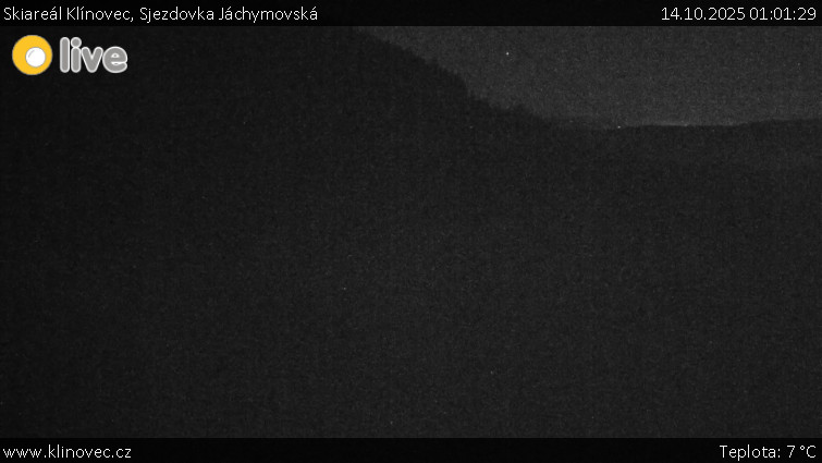 Skiareál Klínovec - Sjezdovka Jáchymovská, lanovka Prima Express - 14.10.2025 v 01:01 Skiareál Klínovec - Sjezdovka Jáchymovská, lanovka Prima Express - 14.10.2025 v 01:01