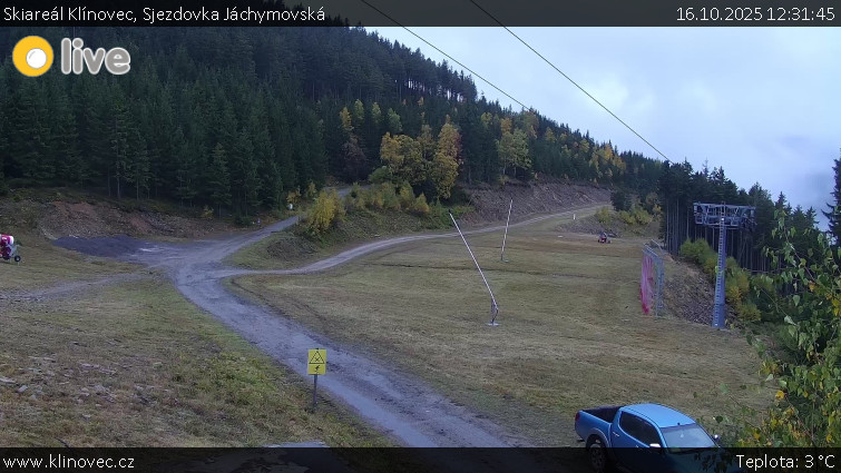 Skiareál Klínovec - Sjezdovka Jáchymovská, lanovka Prima Express - 16.10.2025 v 12:31 Skiareál Klínovec - Sjezdovka Jáchymovská, lanovka Prima Express - 16.10.2025 v 12:31