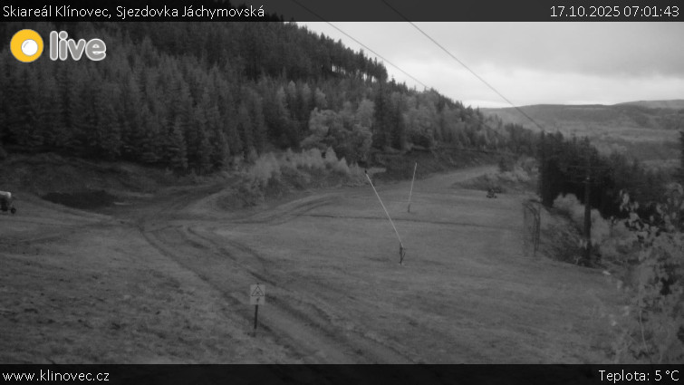Skiareál Klínovec - Sjezdovka Jáchymovská, lanovka Prima Express - 17.10.2025 v 07:01 Skiareál Klínovec - Sjezdovka Jáchymovská, lanovka Prima Express - 17.10.2025 v 07:01