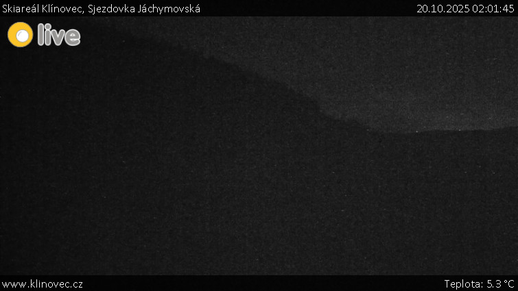 Skiareál Klínovec - Sjezdovka Jáchymovská, lanovka Prima Express - 20.10.2025 v 02:01 Skiareál Klínovec - Sjezdovka Jáchymovská, lanovka Prima Express - 20.10.2025 v 02:01