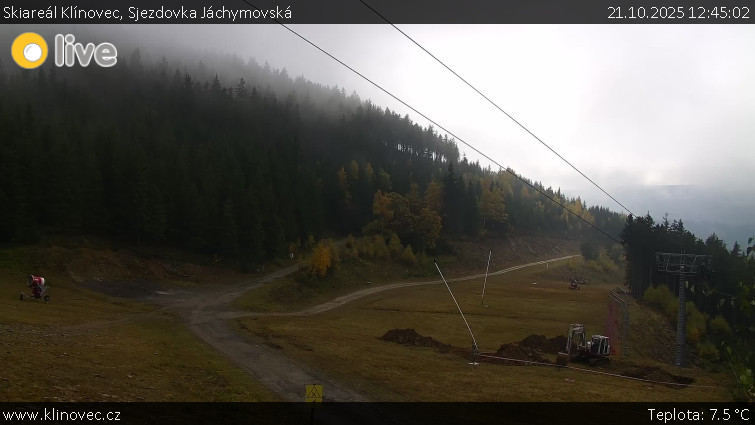 Skiareál Klínovec - Sjezdovka Jáchymovská, lanovka Prima Express - 21.10.2025 v 12:45 Skiareál Klínovec - Sjezdovka Jáchymovská, lanovka Prima Express - 21.10.2025 v 12:45
