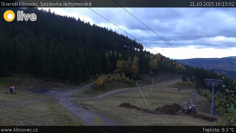 Skiareál Klínovec - Sjezdovka Jáchymovská, lanovka Prima Express - 21.10.2025 v 16:15 Skiareál Klínovec - Sjezdovka Jáchymovská, lanovka Prima Express - 21.10.2025 v 16:15