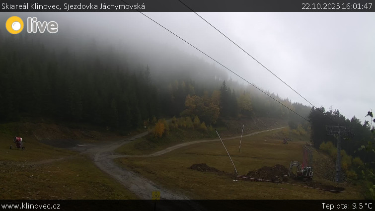Skiareál Klínovec - Sjezdovka Jáchymovská, lanovka Prima Express - 22.10.2025 v 16:01 Skiareál Klínovec - Sjezdovka Jáchymovská, lanovka Prima Express - 22.10.2025 v 16:01