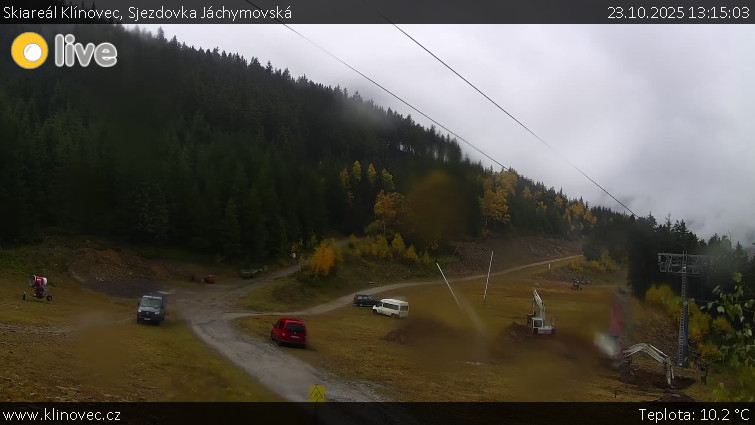 Skiareál Klínovec - Sjezdovka Jáchymovská, lanovka Prima Express - 23.10.2025 v 13:15 Skiareál Klínovec - Sjezdovka Jáchymovská, lanovka Prima Express - 23.10.2025 v 13:15
