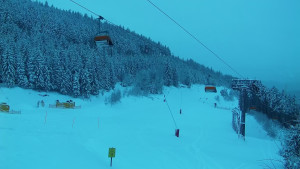 Skiareál Klínovec - Sjezdovka Jáchymovská, lanovka Prima Express - 10.1.2026 v 08:01 Skiareál Klínovec - Sjezdovka Jáchymovská, lanovka Prima Express - 10.1.2026 v 08:01