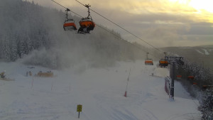 Skiareál Klínovec - Sjezdovka Jáchymovská, lanovka Prima Express - 10.1.2026 v 16:01 Skiareál Klínovec - Sjezdovka Jáchymovská, lanovka Prima Express - 10.1.2026 v 16:01