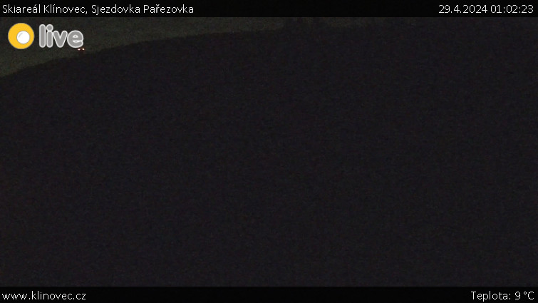 Skiareál Klínovec - Sjezdovka Pařezovka, lanovka CineStar Express - 29.4.2024 v 01:02