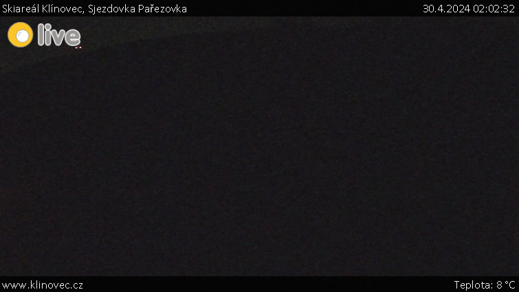 Skiareál Klínovec - Sjezdovka Pařezovka, lanovka CineStar Express - 30.4.2024 v 02:02