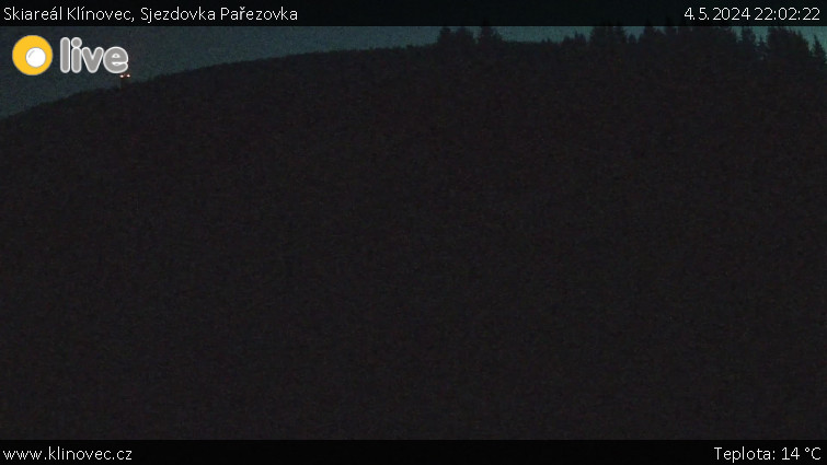 Skiareál Klínovec - Sjezdovka Pařezovka, lanovka CineStar Express - 4.5.2024 v 22:02