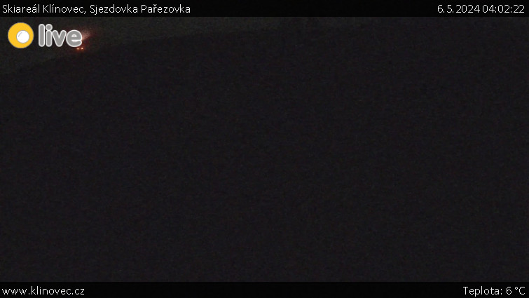 Skiareál Klínovec - Sjezdovka Pařezovka, lanovka CineStar Express - 6.5.2024 v 04:02