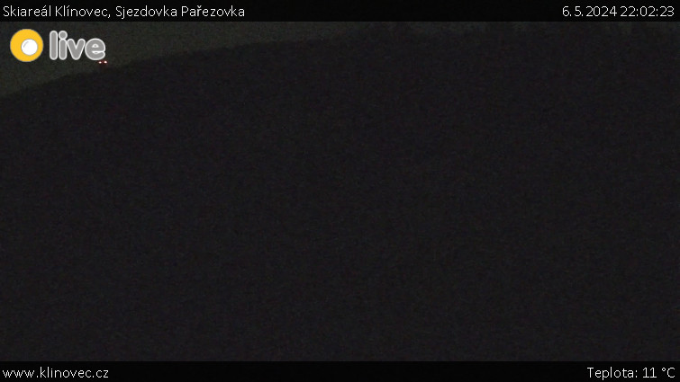 Skiareál Klínovec - Sjezdovka Pařezovka, lanovka CineStar Express - 6.5.2024 v 22:02