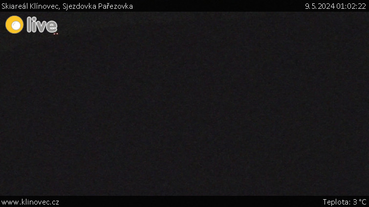 Skiareál Klínovec - Sjezdovka Pařezovka, lanovka CineStar Express - 9.5.2024 v 01:02