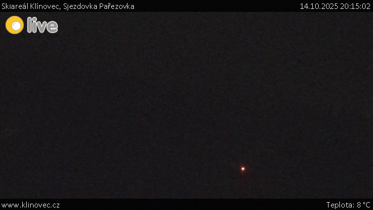 Skiareál Klínovec - Sjezdovka Pařezovka, lanovka CineStar Express - 14.10.2025 v 20:15 Skiareál Klínovec - Sjezdovka Pařezovka, lanovka CineStar Express - 14.10.2025 v 20:15