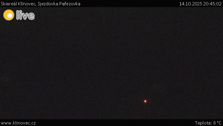 Skiareál Klínovec - Sjezdovka Pařezovka, lanovka CineStar Express - 14.10.2025 v 20:45 Skiareál Klínovec - Sjezdovka Pařezovka, lanovka CineStar Express - 14.10.2025 v 20:45