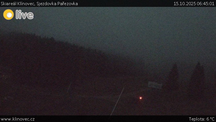 Skiareál Klínovec - Sjezdovka Pařezovka, lanovka CineStar Express - 15.10.2025 v 06:45 Skiareál Klínovec - Sjezdovka Pařezovka, lanovka CineStar Express - 15.10.2025 v 06:45