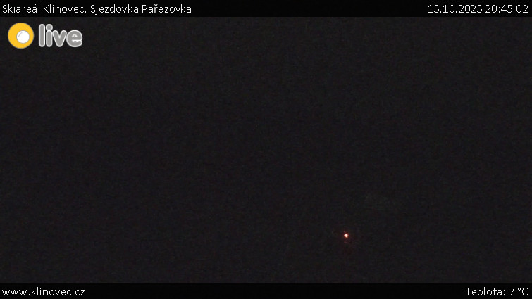 Skiareál Klínovec - Sjezdovka Pařezovka, lanovka CineStar Express - 15.10.2025 v 20:45 Skiareál Klínovec - Sjezdovka Pařezovka, lanovka CineStar Express - 15.10.2025 v 20:45