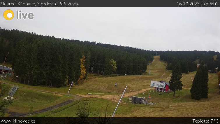 Skiareál Klínovec - Sjezdovka Pařezovka, lanovka CineStar Express - 16.10.2025 v 17:45 Skiareál Klínovec - Sjezdovka Pařezovka, lanovka CineStar Express - 16.10.2025 v 17:45