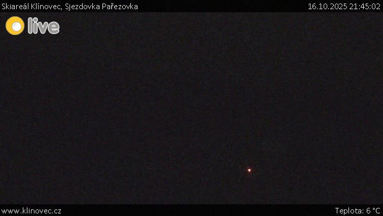 Skiareál Klínovec - Sjezdovka Pařezovka, lanovka CineStar Express - 16.10.2025 v 21:45 Skiareál Klínovec - Sjezdovka Pařezovka, lanovka CineStar Express - 16.10.2025 v 21:45