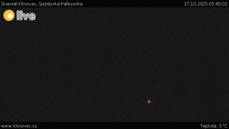 Skiareál Klínovec - Sjezdovka Pařezovka, lanovka CineStar Express - 17.10.2025 v 05:45 Skiareál Klínovec - Sjezdovka Pařezovka, lanovka CineStar Express - 17.10.2025 v 05:45