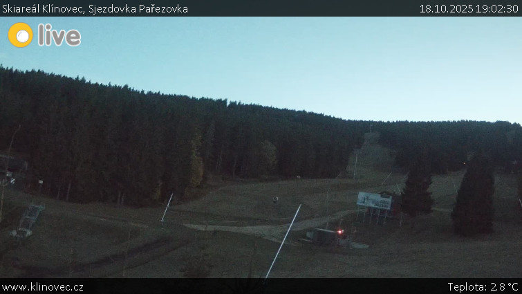 Skiareál Klínovec - Sjezdovka Pařezovka, lanovka CineStar Express - 18.10.2025 v 19:02 Skiareál Klínovec - Sjezdovka Pařezovka, lanovka CineStar Express - 18.10.2025 v 19:02